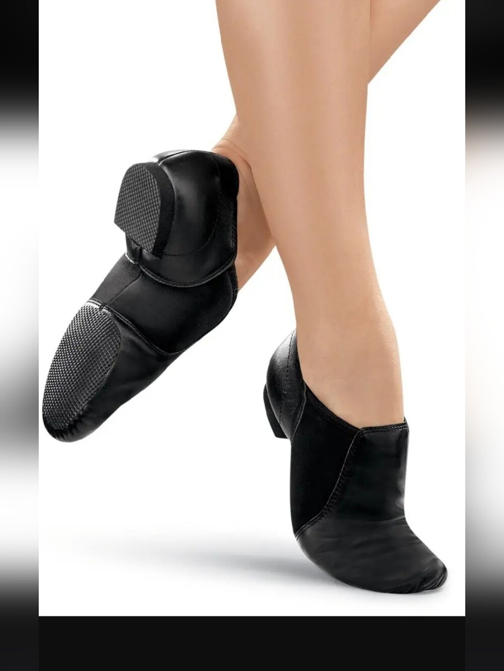 Youth Black Split-Sole Flexible Jazz Loafers Irish Dance Big Girls Size 3.5
